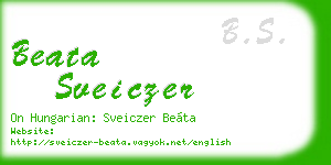beata sveiczer business card