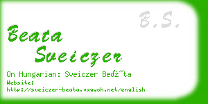 beata sveiczer business card